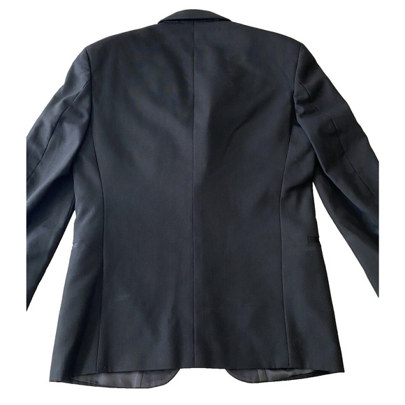 Fialdini Tuxedo Jacket Mens 40 Black 100% Wool Formal Sport Coat Suit Jacket - Picture 4 of 13